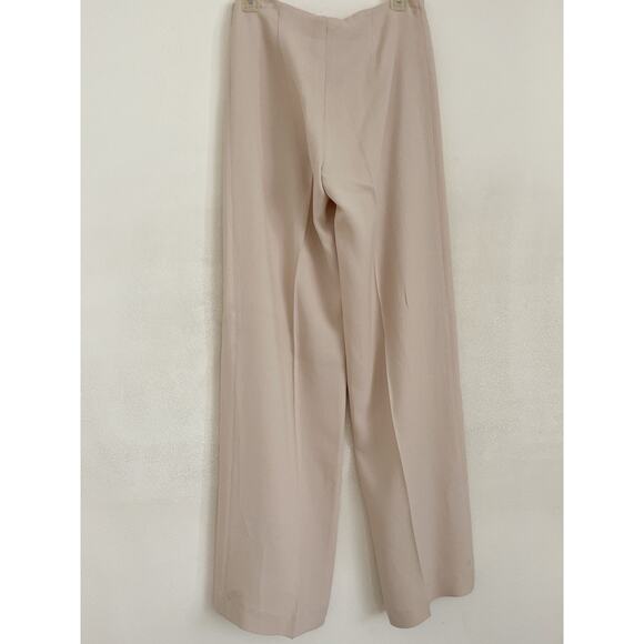 Antonelli Firenze Trousers Pants Women Italy Sz 44( US 8 ) 29x35 Cream Wide Leg - Picture 2 of 12